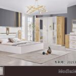 Chambre A Coucher 6 Battants 5 Pieces Blanc Beige MC625H