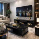 Table Téléviseur Noir 150X40 Tv429+Table Basse 120X60 429