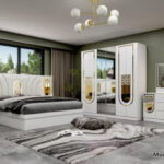 Chambre A Coucher Armoire 6 Battants 6 Pieces Blanc MC308H