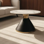 Table Basse Ronde Noir TB042