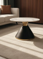 Table Basse Ronde Noir TB042