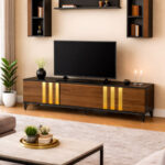 Table Téléviseur Mfc40/Mfc42 Marron Noir TVNM019