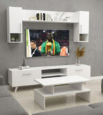 Table Téléviseur MFC13 Blanc TVB10 + Table Basse MFC1013 TBB003