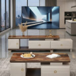 Table Téléviseur Marron Beige + Table Basse 432