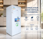 Congélateur Ocean Vertical 7 Tiroirs Plaque Aluminium Blanc Cv250Keya+