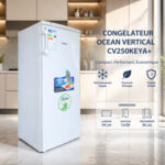 Congélateur Ocean Vertical 7 Tiroirs Plaque Aluminium Blanc Cv250Keya+