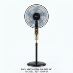Ventilateur Roch 18 » Sur Pied Noir Dore RSF1804