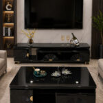 Table Téléviseur Noir 150X34 TV431 + Table Basse 120X60 431