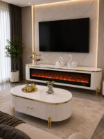 Table Téléviseur Beige 200X40 TVA45F + Table Basse 120X60 A45