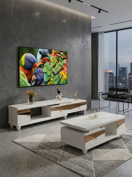 main_69f0fb7a05ca1_cxx-bigthumb Table Téléviseur Beige 150X34 TV458 + Table Basse 120X60 458 - immagine 1
