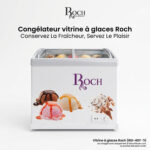 Congélateur Roch Horizontal 400 Litres Vitrine Blanc RIS400D