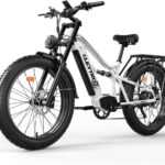 Vélo Électrique CLEYTRO ES7 Blanc – Fat Bike 26" Tout Suspendu, 48 V 18 Ah